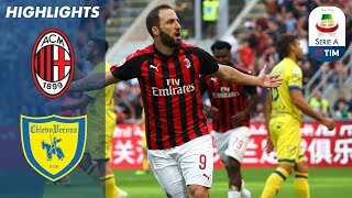 Milan 31 Chievo  Higuain Double Sees Rossoneri Past Chievo  Serie A [upl. by Cleodal]