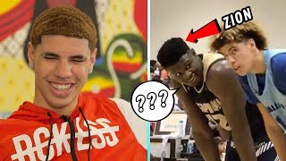 LaMelo Ball Reacts To Playing ZION WILLIAMSON Reveals HUGE SECRET About Shareef ONeal amp Zion 😱 [upl. by Aicilf]