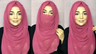 Hijab Tutorial without inner cap with chiffon hijab Summer comfy hijab style Mutahhara♥️ [upl. by Loveridge]