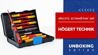 Electric Screwdriver Set  Högert Technik HT1S997 UNBOXING [upl. by Darb601]