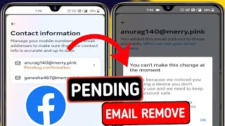 How to remove facebook pending email 😲 you cant make this change at the moment problem fix [upl. by Frost]