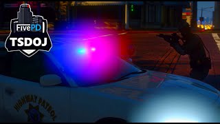 GTA 5 FIVEM TSDOJ  CHP REALISTIC BANK ROBBERY CALL [upl. by Cristabel]