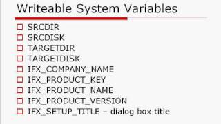 InstallScript  System Variables  InstallShield 2009 [upl. by Jehial]