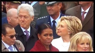 HILLARY CATCHES BILL STARING AT IVANKA TRUMP AT DONALD TRUMPS INAUGURATION [upl. by Tibbitts]