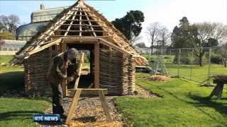 Replica Viking House being constructed in Dublin [upl. by Ytirev261]