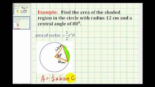 Examples Area of a Sector and Area Bounded by a Chord and Arc [upl. by Markos]