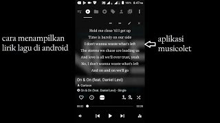 Cara menampilkan lirik lagu di android dengan aplikasi musicolet  Tips amp Trik 8 [upl. by Server]