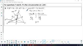 DHS Geom Un3 Pt2 Review Page 24 number 8 [upl. by Harris]