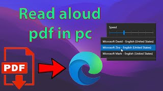 Read aloud pdf files in your pc 2021  no external applications  windows 10 [upl. by Arehahs]