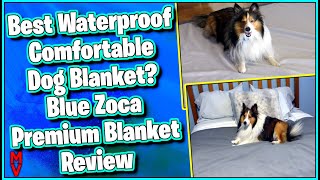 Best Waterproof Comfortable Dog Blanket Blue Zoca Premium Blanket Review  MumblesVideos Sheltie [upl. by Attwood]