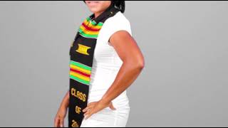 Black Grads Matter Class of 2019 Kente Cloth Graduation Stole [upl. by Verras839]