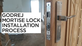 Godrej Mortise Lock Installation Process  Godrej Neh16 [upl. by Solrak]