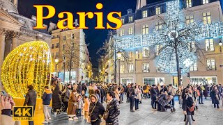 Paris France🇫🇷  4K Paris Christmas Walk 2024  Christmas Lights 2024  Paris 4K  A Walk In Paris [upl. by Ennaj]