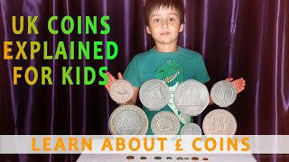 UK coins explained for kids  learn about £ coins [upl. by Pearle]