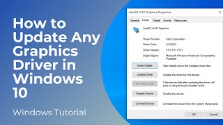 How to Update Any Graphics Driver in Windows 10 [upl. by Ahsikat]