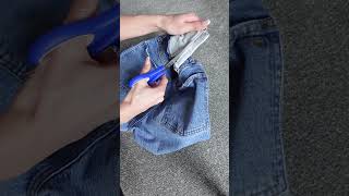 how to quickly and easily adjust the waistband of your jeans [upl. by Aivilo]