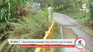 Alerta temprana por alto caudal del río San Juan [upl. by Rudelson94]