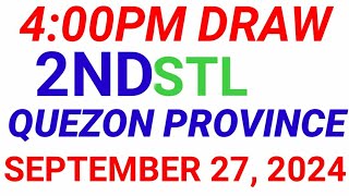 STL  QUEZON PROVINCE September 27 2024 2ND DRAW RESULT [upl. by Adnirak]