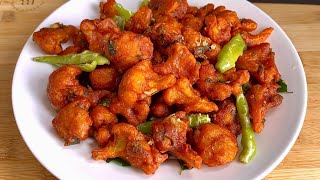 Gobi 65 Recipe  Street Style Crispy Cauliflower Starter [upl. by Foss]