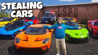 Stealing Cars Back From Cops in GTA RP [upl. by Yromas]