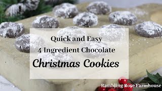 Easy 4 Ingredient Chocolate Cookies [upl. by Skeie395]