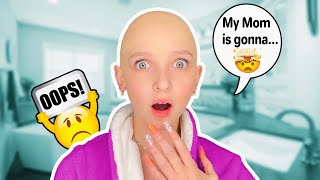 I SHAVED MY HEAD BALD MY MOM FAINTED lillyk baldhead [upl. by Kerrill72]