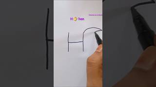 How to draw a H letter with hen drawing easy hen drawing drawing short shorts [upl. by Munniks664]