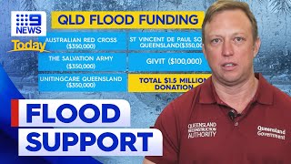 Queensland government announces 15 million donation for flood support  9 News Australia [upl. by Vick]