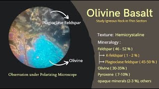 Olivine Basalt in Thin Section  Extrusive Mafic Igneous Rock under Microscope  PPL XPL Petrology [upl. by Sofer]