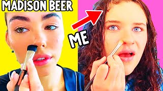 I COPIED MADISON BEER MAKE UP TUTORIAL shocking w Sabre Norris wThe Norris Nuts [upl. by Azriel]