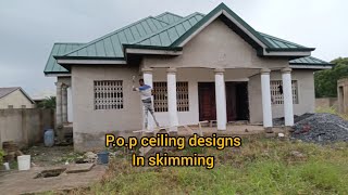 pop ceiling design in skimming building in Ghana 🇬🇭 by Daniel pop man [upl. by Yznil193]