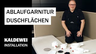 Ablaufgarnituren für Duschflächen  KALDEWEI Zubehör einfach erklärt [upl. by Duggan]