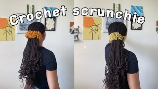 Crochet Scrunchie Tutorial  Quick and Easy Crochet Scrunchie [upl. by Stedt]