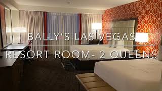 Ballys Las Vegas Resort Room Tour 2 Queens [upl. by Anabelle]