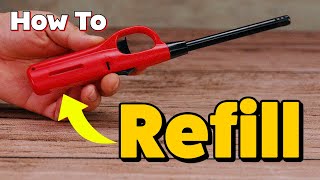 How To Refill Utility BBQ Grill Lighter Easy Simple [upl. by Llechtim]