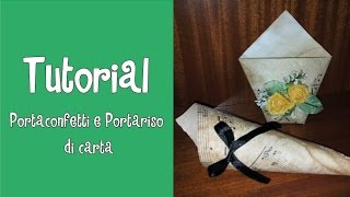 Tutorial Portaconfetti amp Portariso di carta [upl. by Ecnerewal]