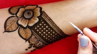 कारवाचौथ स्पेशल आसान मेहंदी डिजाईन New Latest Indo Arabic Mehndi Designs Front Hand Mehandi Easy [upl. by Epoillac410]