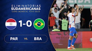 PARAGUAY vs BRASIL 10  RESUMEN  ELIMINATORIAS SUDAMERICANAS  FECHA 8 [upl. by Sclater]