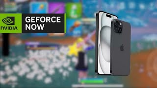 Fortnite Mobile On IPhone 15 4K60IPS  C4S4  GeForce Now [upl. by Armalda755]