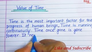 Essay on quotValue of Timequot  Essay writing in English  essayEnglish handwriting  writingEng Teach [upl. by Faustine532]