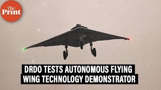 DRDO successfully tests indigenous highspeed flying wing UAV [upl. by Tricia]