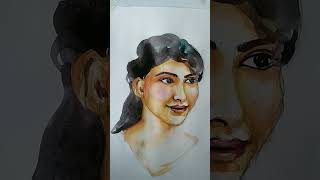 portrait watercolor drawing art painting views shots trending music song [upl. by Gildea]