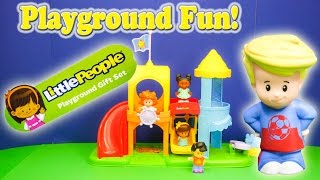 Fisher Price Little People Playground Playset Unboxing and Review [upl. by Samoht]