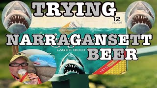 Trying Narragansett Beer for the first time  Made famous in Jaws  Quint’s favorite beer🦈 [upl. by Gallagher]