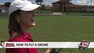 Video How do you fly a drone KSAT meteorologist Kaiti Blake learns at free drone school [upl. by Earased]