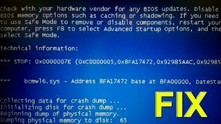 How To Fix Bcmwl5sys or Bcmwl63sys Blue Screen Errors BSOD Tutorial 2019 [upl. by Yahska]