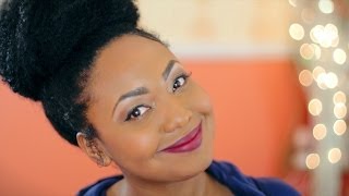 MAC Lipsticks for Fall amp Quick Bun Tutorial for Natural Hair [upl. by Critchfield770]