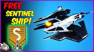 How To Get A FREE S Class Sentinel Ship No Mans Sky Interceptor Gameplay [upl. by Anohs]