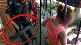 Cops Use Battering Ram to Free Girl’s Head From Railing [upl. by Viveca41]