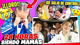 24 HORAS SIENDO MAMÁS EN DIA DE ESCUELA 😨  Hermanas JM con losmolinaoficial [upl. by Eynobe]